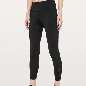 Lululemon Fast and Free Tight 25" with GOLD LOGO